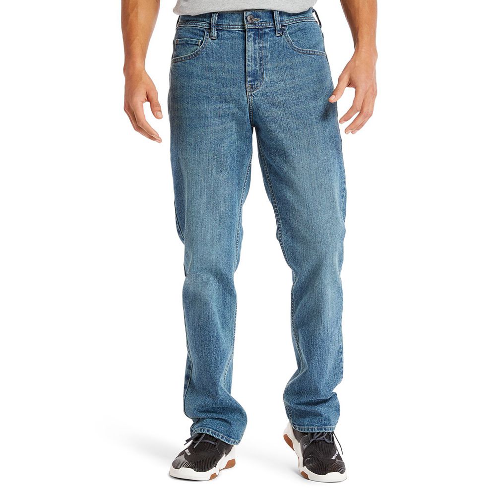 Pantalones Timberland Hombre Regular Fit Denim Jeans Azules - Chile YFD-907586